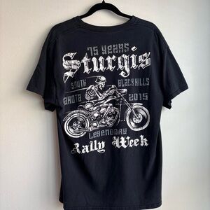 2015 Sturgis Rally Week 75 Years Motorcycle Graphic Tee